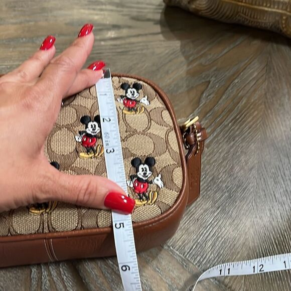 Coach Brown Crossbody Bag with Mickey Mouse Design - Picture 14 of 15